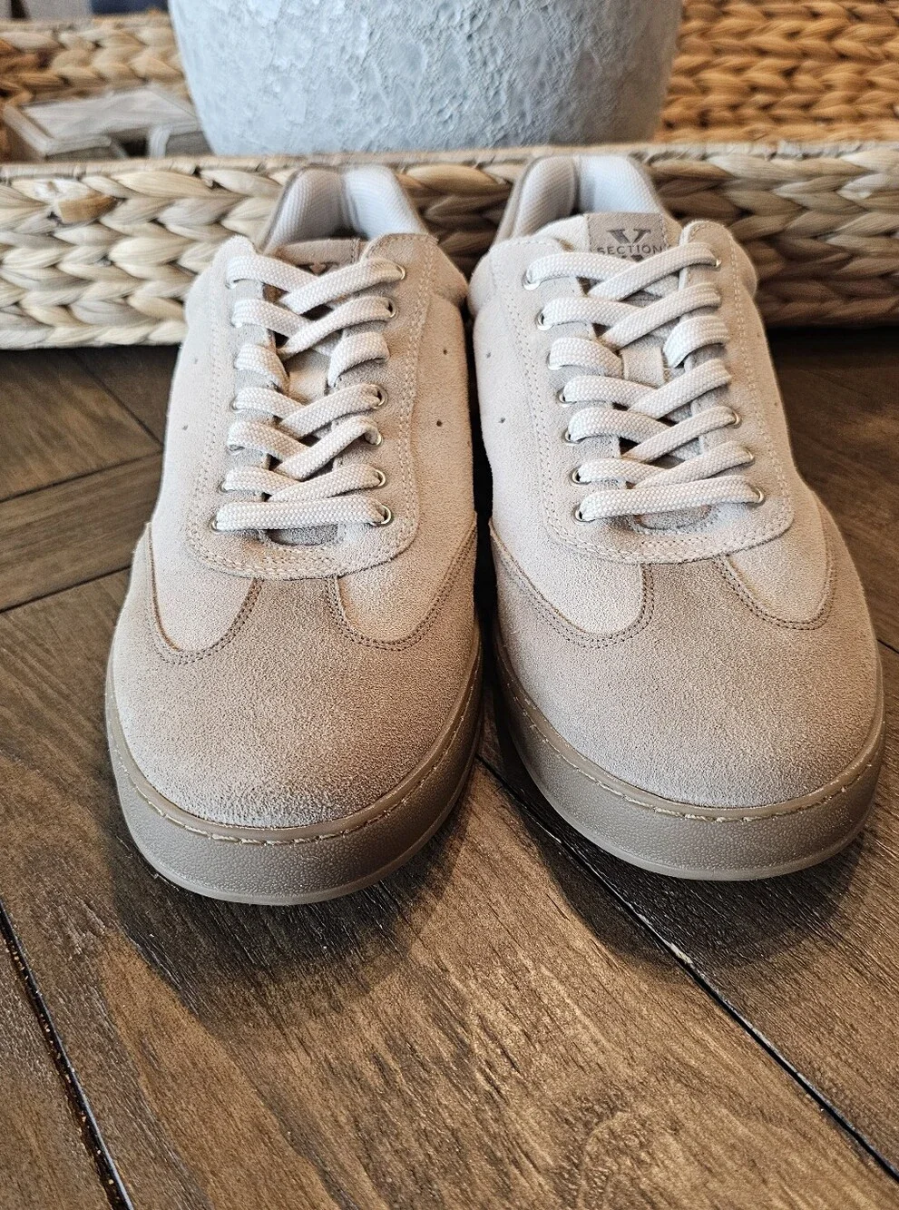 SECTIONX Men's Tan & Beige Suede Low Top Sneakers Shoes. Size 12M NWOB